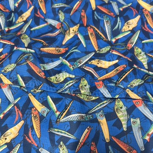 Vibrant Blue and Orange Casual Button Down Shirt - Picture 8 of 12